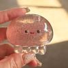 Clear Cartoon Jellyfish Squeeze Toy Stress Anxiety Relief Glitter Jellyfish Sensory Toy Kids Teens Adults Portable Soft TPR Jellyfish Pinch Toy