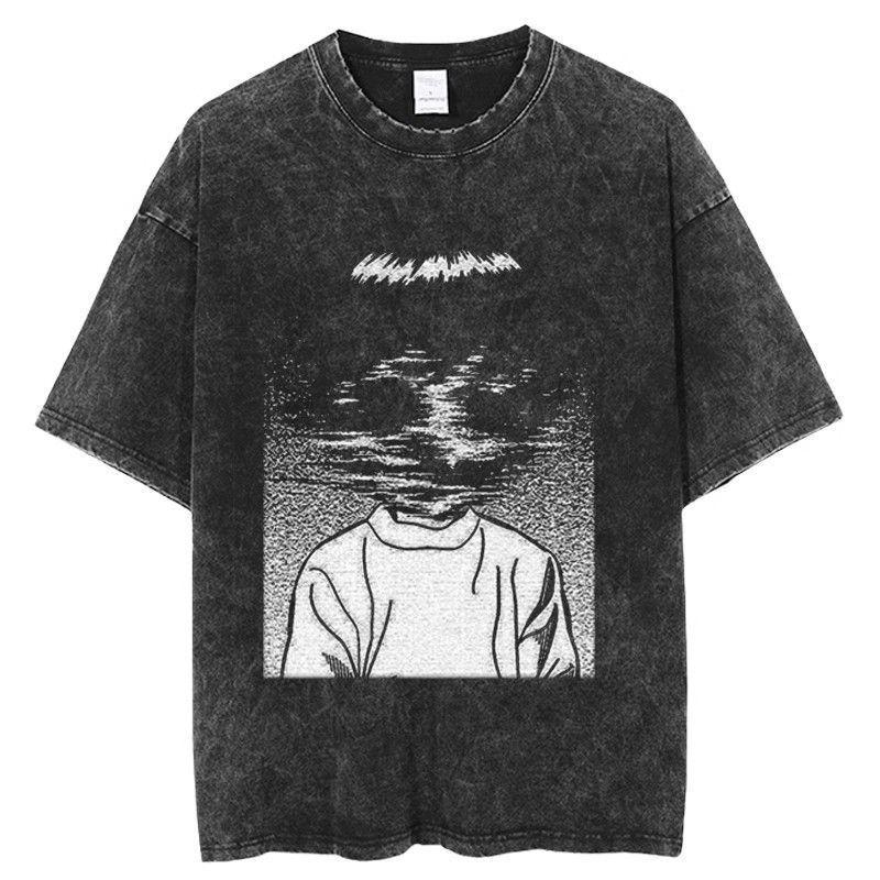 Мужская ретро-стираемая футболка Tomie Junji Ito Demon Slayer