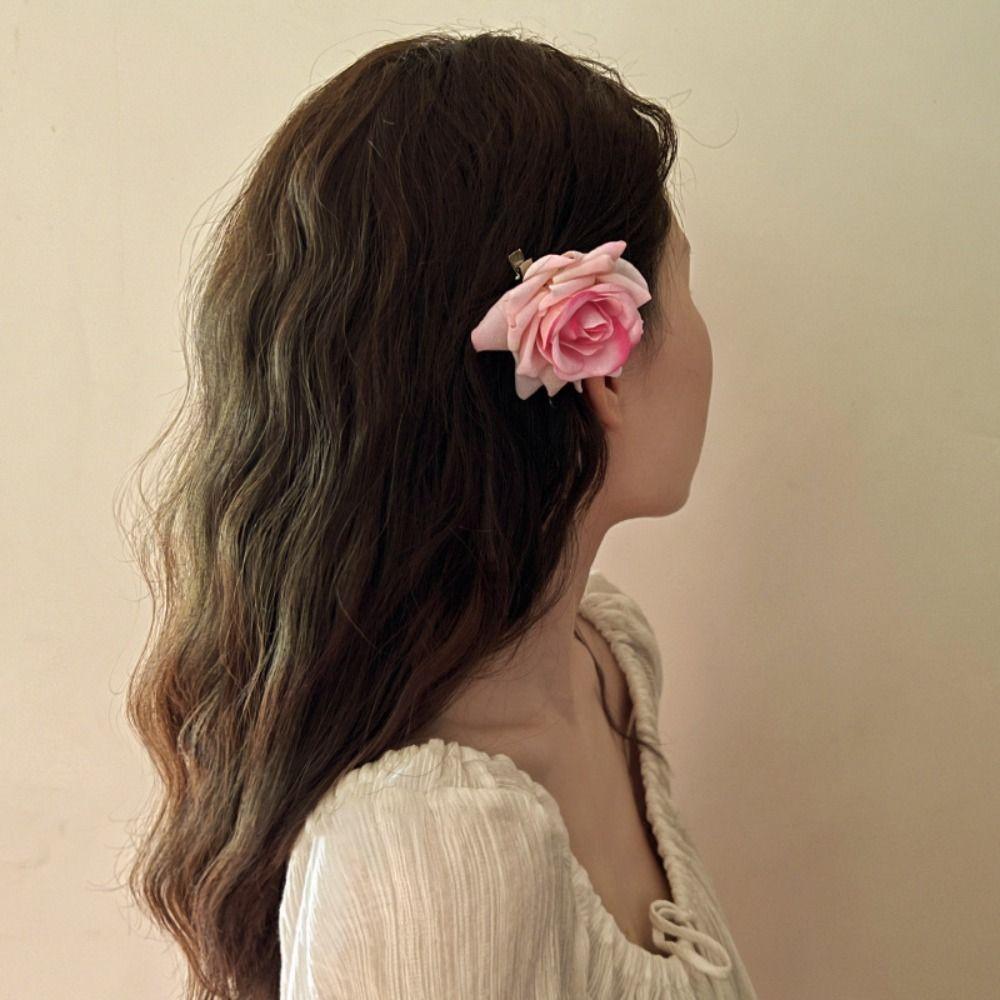 Заколка для волос Фея Красная роза Аксессуары для волос Боковая заколка Новые цветочные заколки для волос Девочки