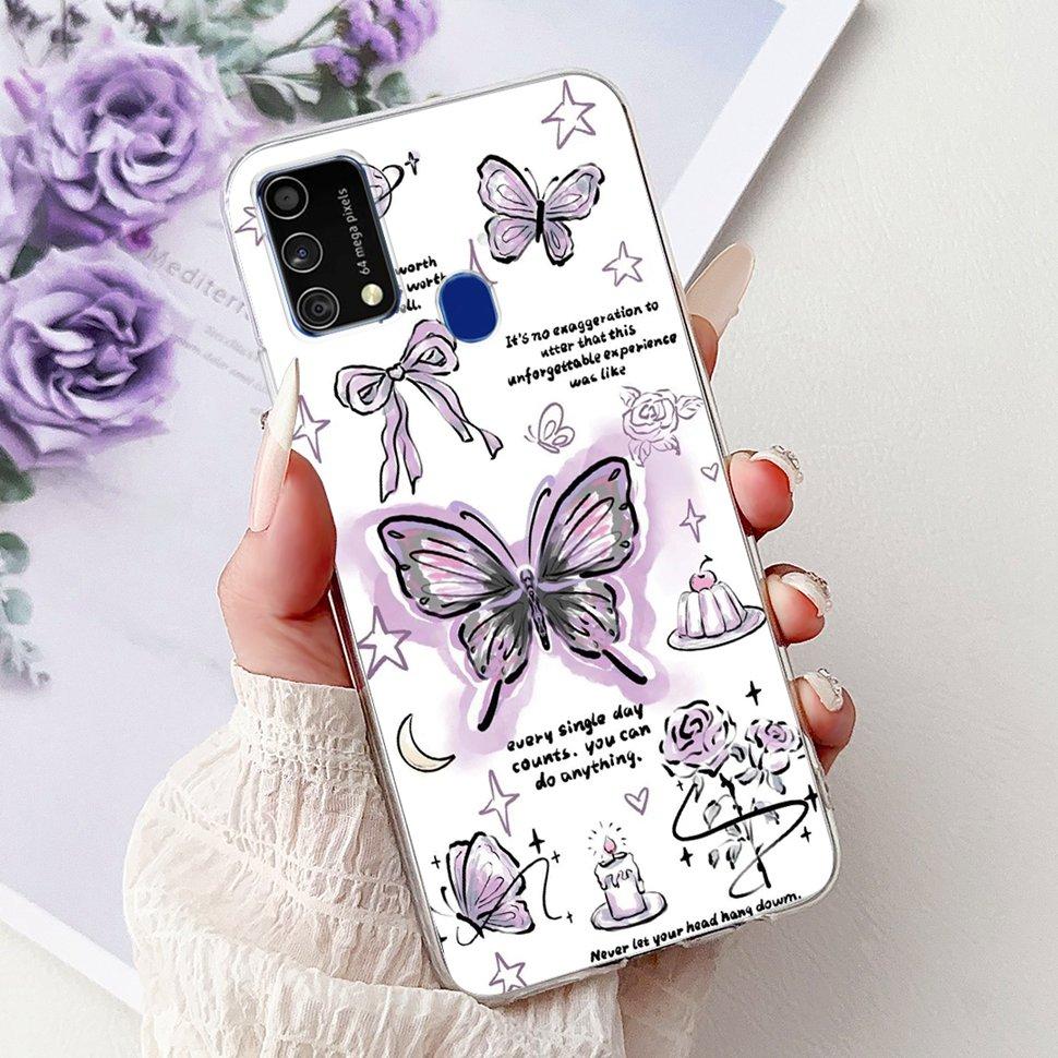 Cute Cat Caroon Cover For Samsung Galaxy A21s Case Soft Silicone Fundas Phone Cases For Samsung A 21s A21s SM-A217F Full Bumper