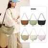 Solid Color Simple Casual Messenger Bag New Large Capacity Versatile Shoulder Bag Commuter Women Saddle Bag