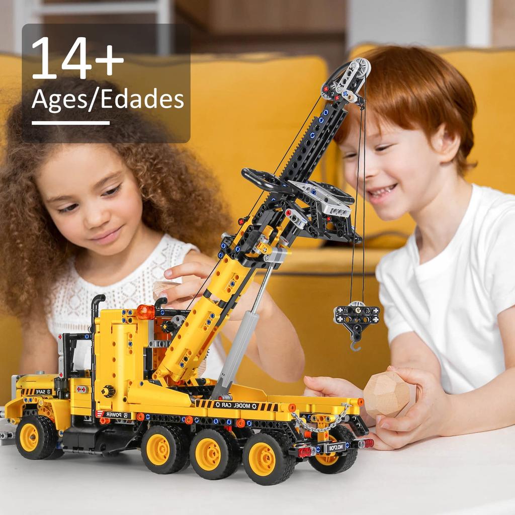 Mold King 17011 Научный и технологический прицепной крановый зажимной блок 1250 Блок строительной серии Грузовик Модель прицепа Сборочный блок Прицепной блок