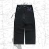 Street Hip-hop Casual Loose Y2K Straight Wide-leg Pants Men American Retro Harajuku Fashion Punk Oversized Jeans Women