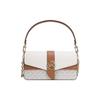 Michael Kors Mk Greenwich Classic Monogram Print Commuter Fashion Design Flap Tote Crossbody Shoulder Bag Women bags 30H1GGRL8V-VANILLA-ACRN