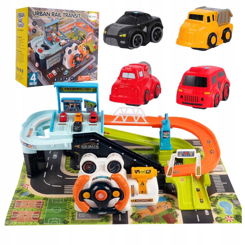 [PACZB][1] Obstacle Parking Track Car Interactive Garage 4 Cars Steering Wheel Z957
