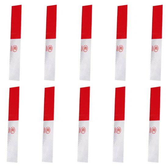 10Pcs Car Truck Reflective Sticker Night Driving Safety Red White Warning Strip KTY