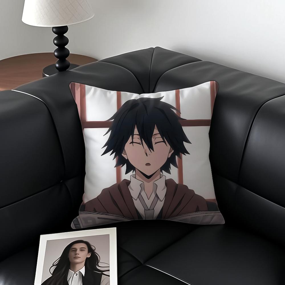 Чехол для подушки B-Bungo Stray Dogs, чехол от пылевых клещей, скрытая молния, шелковистый короткий плюш, чехол для диванной подушки