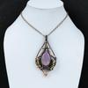 Purpurite Pendant Copper Wire Wrapped Pendant Copper Jewelry Wire Wrap Gemstone Jewelry Handmade Pendant Anniversary Gift Purpurite Jewelry
