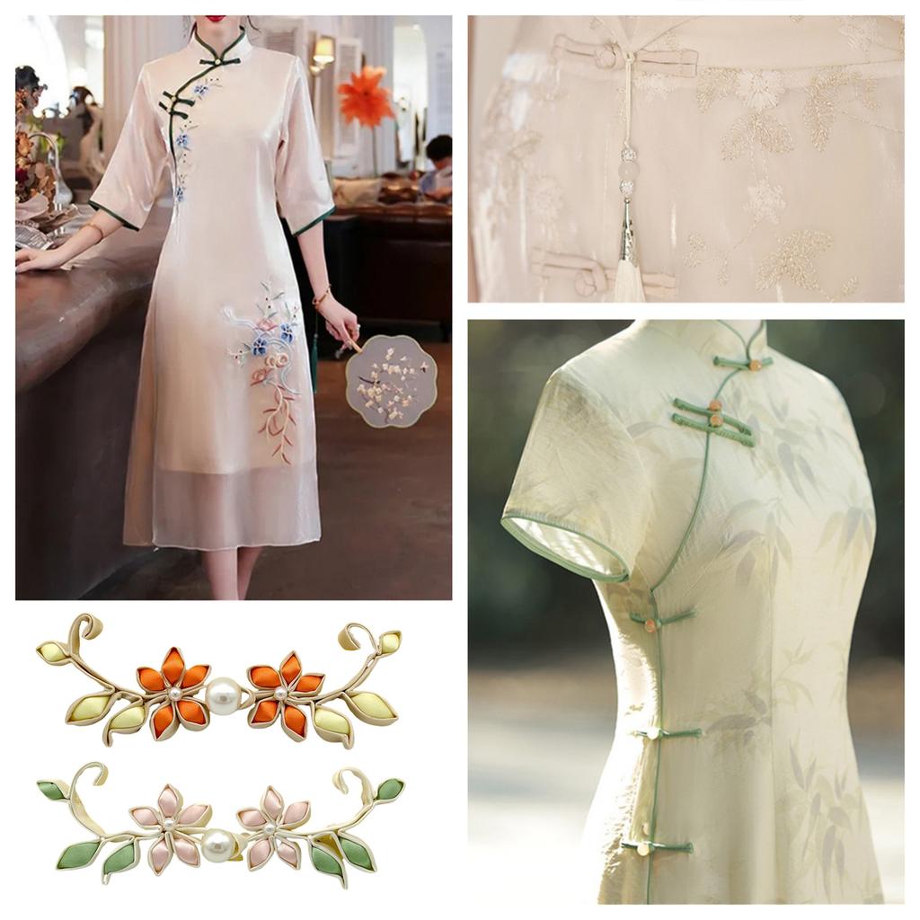Traditional Chinese Knot Frogs Closure Buttons Satined Flower Buckle Button for Cardigans Scarves and Sweater Decoration