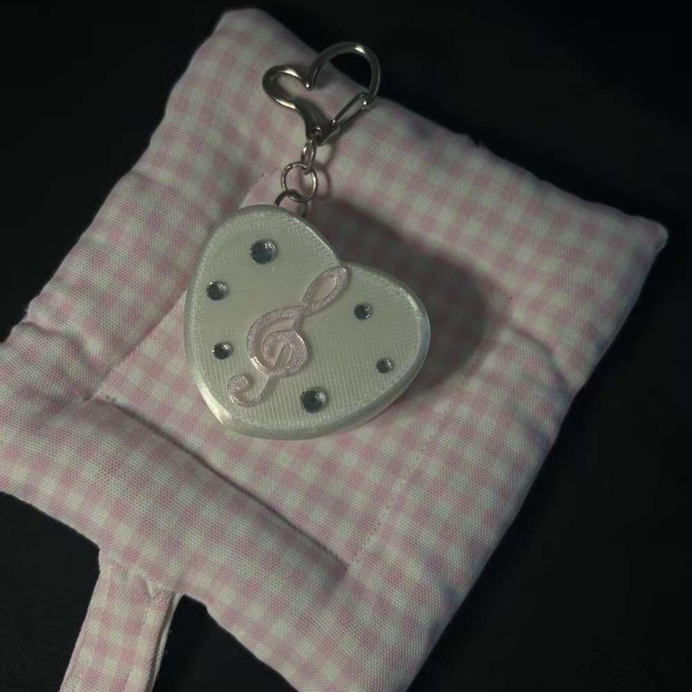 Dopamine Data Cable Storage Box Musical Note Heart Shape Heart-shaped Key Charm Travel Accessory