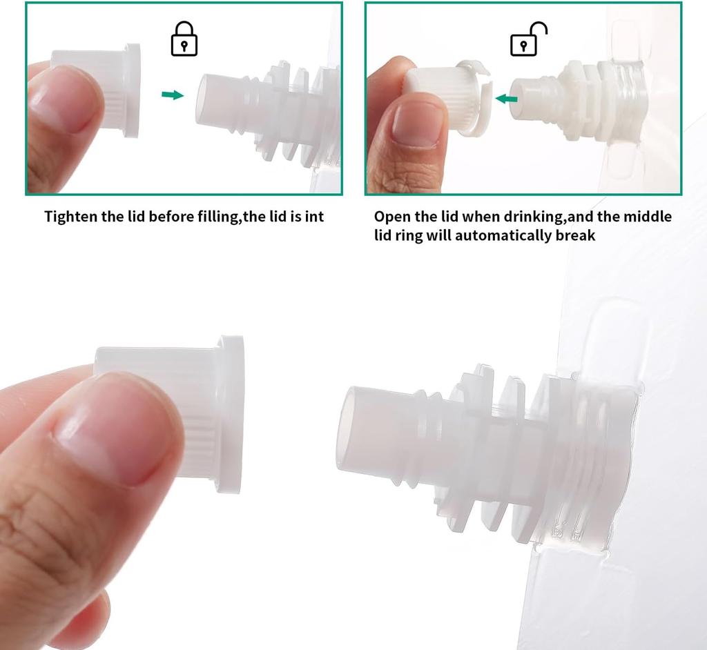 Прозрачные пластиковые фляги и многоразовые пакеты для напитков, герметичные для путешествий, занятий спортом на открытом воздухе, бега, для любителей концертов, 8 унций, 16 унций, 32 унции