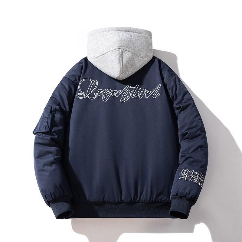Mens Oversized Baseball Jacket Casual Bomber Style Loose Fit Outerwear