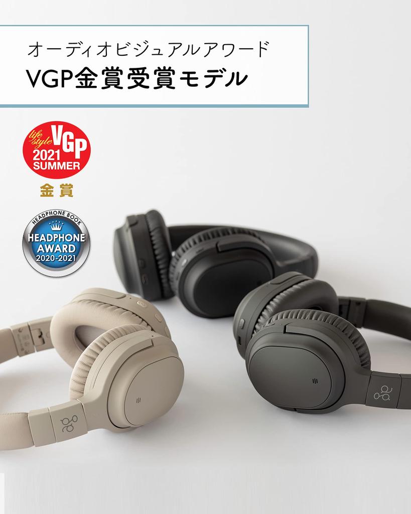 Ag WHP01K Wireless Headphones Bluetooth Noise Canceling Noise Cancellation ANC with Microphone [AG-WHP01K] (Cream)