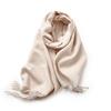 Double Sided Solid Color Scarf For Women's Winter Imitation Cashmere Warm Tassels