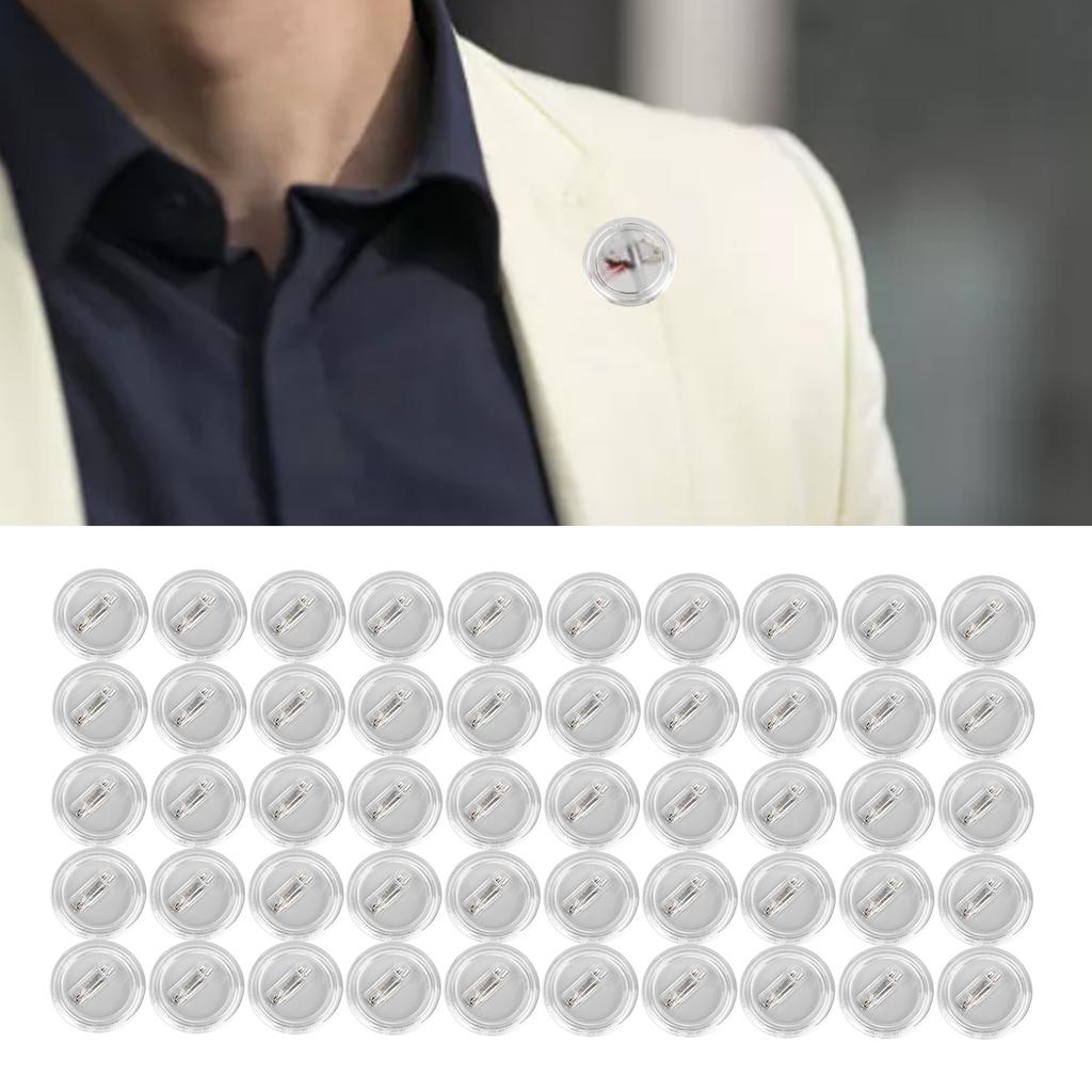 50 шт 3.8 дюймов акриловые значки прозрачные фото кнопки булавки для поделок школьные проекты