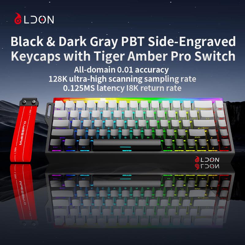 LDON 68pro New Model 8000Hz Magnetic Switch Keyboard 68 RGB Wired Gaming Laser Keyboard Mechanical Operation for PC Desktop