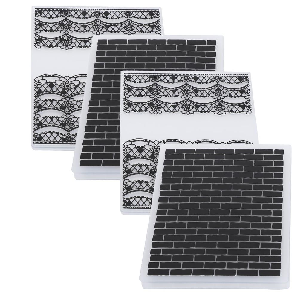 4 шт. Пластиковые папки для тиснения Изготовление открыток Скрапбукинг Тисненый шаблон Бумага Инструменты для поделок