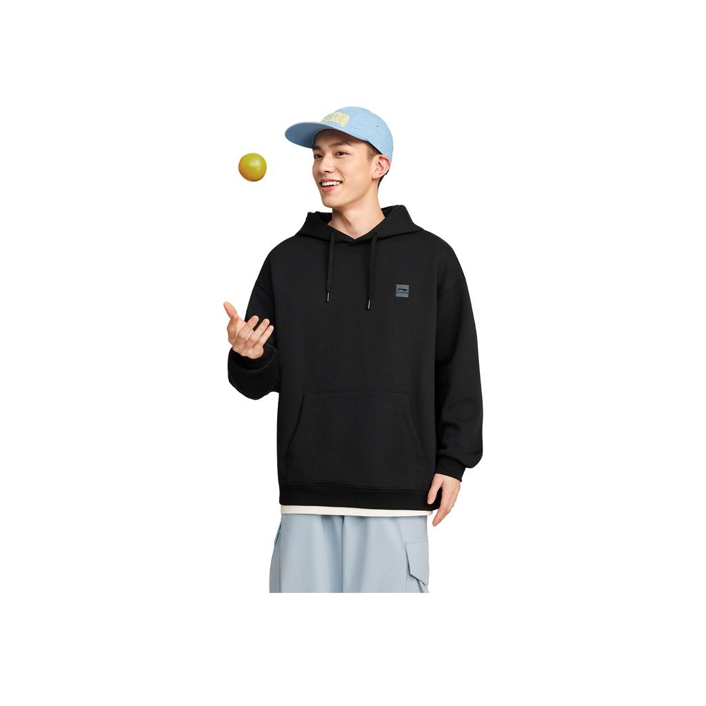 Li Ning Серия Спортивный Стиль Повседневная Толстовка С Капюшоном Свободного Кроя Однотонная Унисекс AWDVE01-1