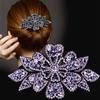 Elegant Rhinestone Korean Hair Clip for Women - Updo, Top Clip Headwear, Mom Hairpin, Spring Clip