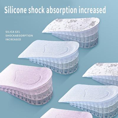 1 пара невидимых стелек для увеличения роста для женщин и мужчин, полустельки, 3-слойные, на воздушной подушке, лифты, стельки для обуви-лифта, накладки для подъема пятки