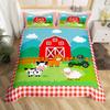 House And Truck Three-Piece Quilt Cover 3D Digital Printing Bedding Set Bed Cover