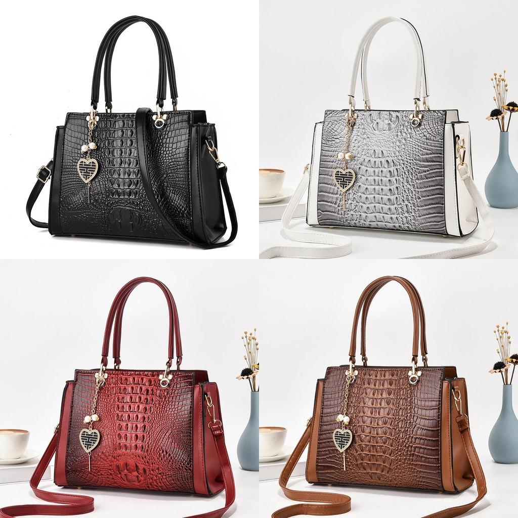 Luxurious High-end Crocodile Pattern Handbag Stylish Shoulder Bag Versatile Casual Tote With Large Capacity For Moms