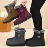 Snow Boots for Women In Winter Plus Size Women's Boots Polyurethane and Plush Thick Cotton Boots High Cut Thick Soled Cotton Shoes