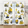 2 панели 3D мультфильм ферма трактор грузовик экскаватор бульдозер детские шторы для мальчиков детская комната кухня окна декор шторы