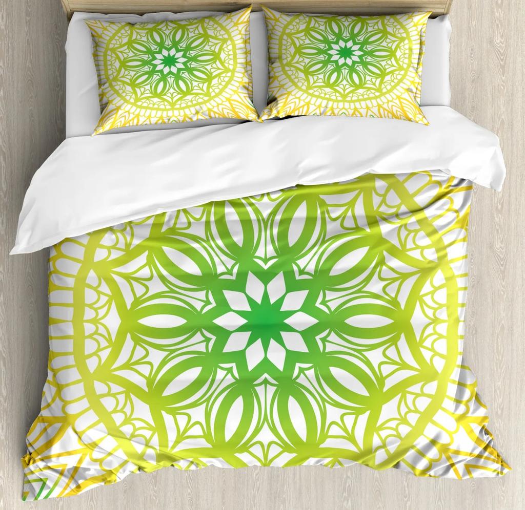 Комплект постельного белья Bohemian Mandala из 2/3 предметов, двуспальное, двуспальное, королевского размера, пододеяльник и наволочка, мягкое постельное белье