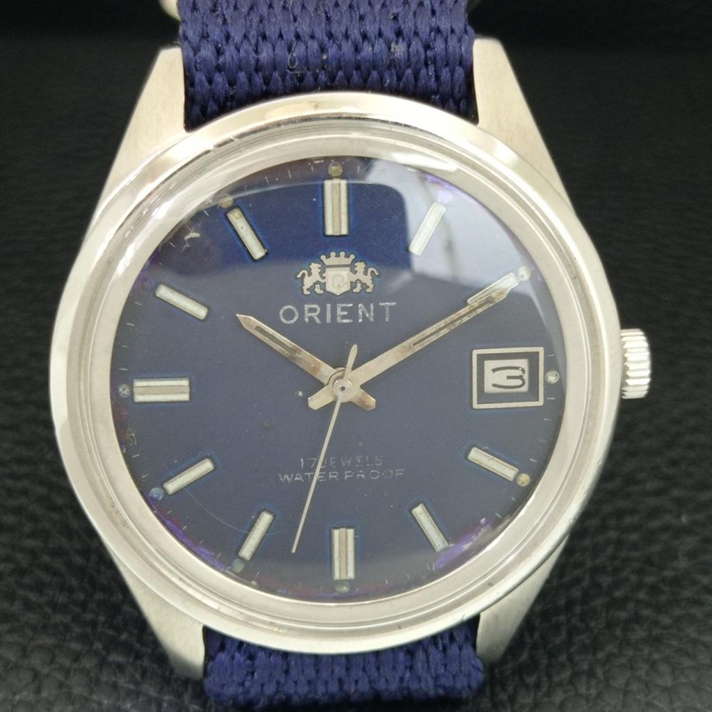 Orient Японские мужские винтажные часы с ручным заводом, оригинальный циферблат a704806-1