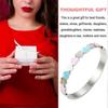 Cute Love Heart Titanium Steel Bracelet Lucky Cuff Bangles Women Girls