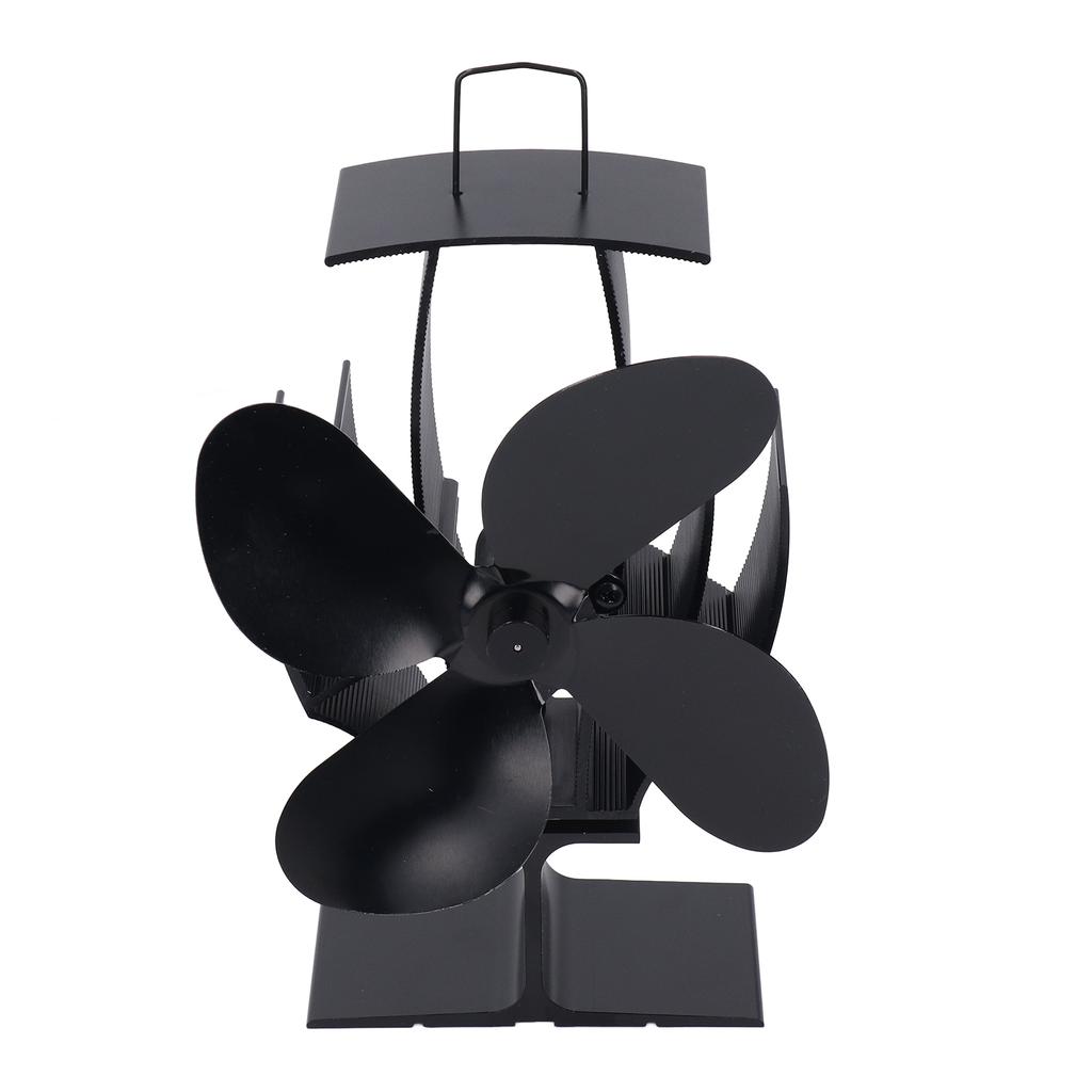 Вентилятор для печи с подогревом, 4 лопасти, мощный поток воздуха, 1500 об/мин, малошумный вентилятор для дровяной печи
