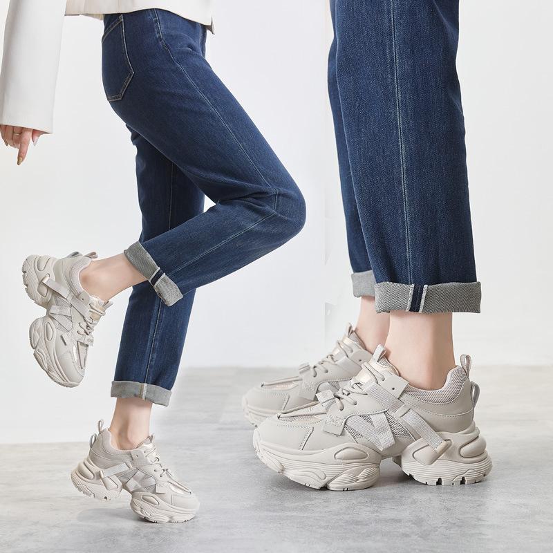 European Platform Shoes Women's Trendy Autumn New Height-increasing Small Muffin Versatile Sports and Leisure Shoes