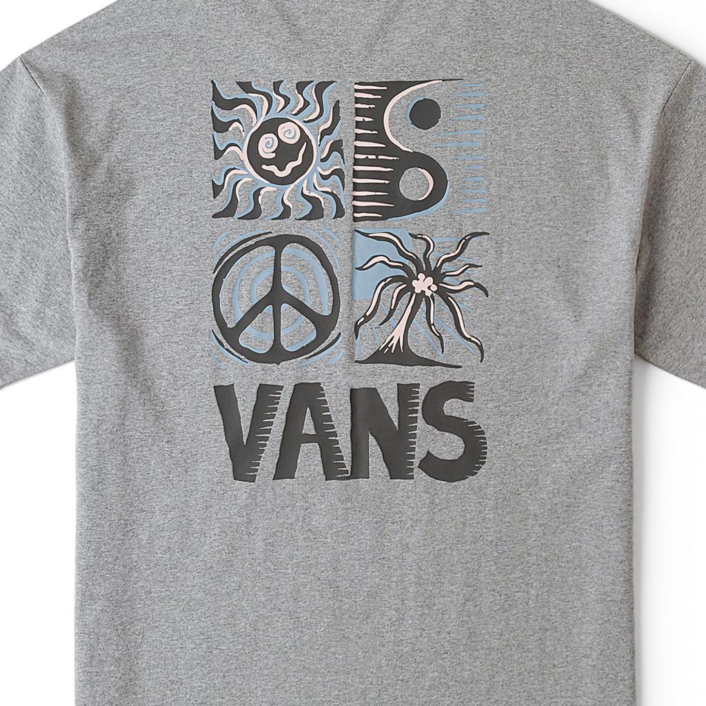 Vans Удобная футболка с круглым вырезом и коротким рукавом с забавным принтом, топы унисекс, серые VN000GTPHTG