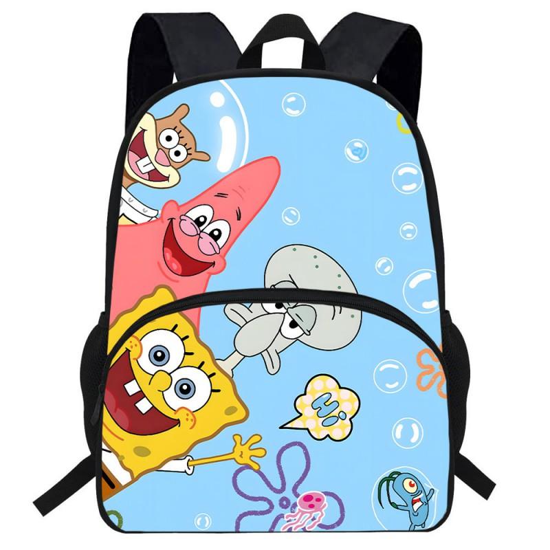 Kids SpongeBob SquarePants Backpack School Lightweight Ergonomic Cartoon Shoulder Bag Elementary Students