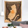 Солнце Луна Таро Кот Гобелен Настенный Декор Богемный Домашний Декор Хиппи Декор Спальни Настенный Декор Кавайный Декор Комнаты Эстетичный