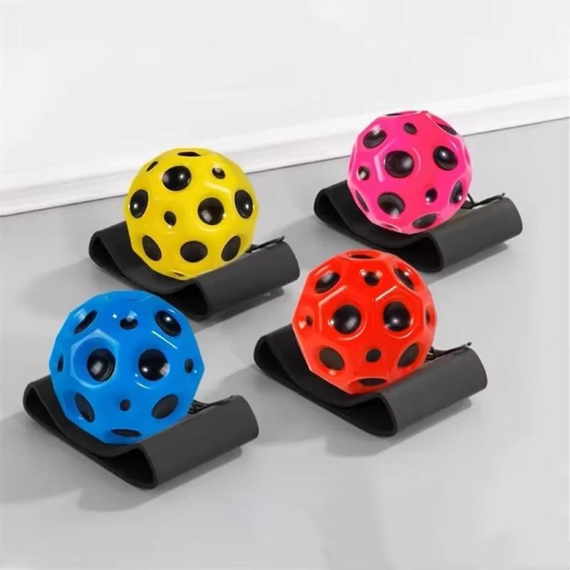 Wrist Return Ball Rubber Sport Ball with Strap and String Rebound Bouncy Balls Toy for Teens Adults Wrist Exercise or Play