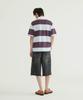 COVERNAT Striped Rugby Collared T-Shirt Yellow