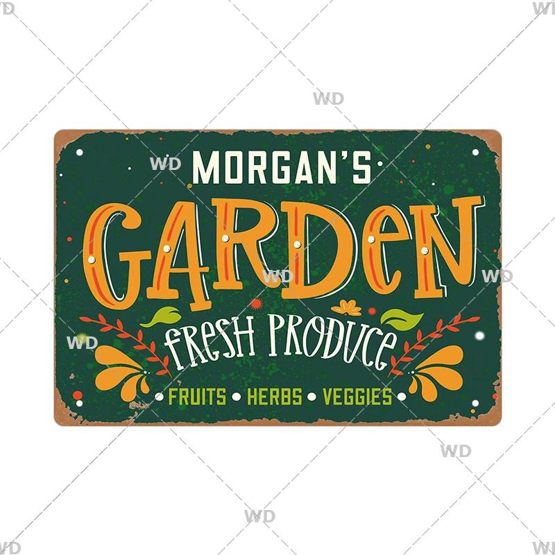 Tin Sign Garden Hoeing Aint Easy Flower Plant Sign Decor Funny Slogans Born with Plants Retro Look Metal Poster FarmhouseSign