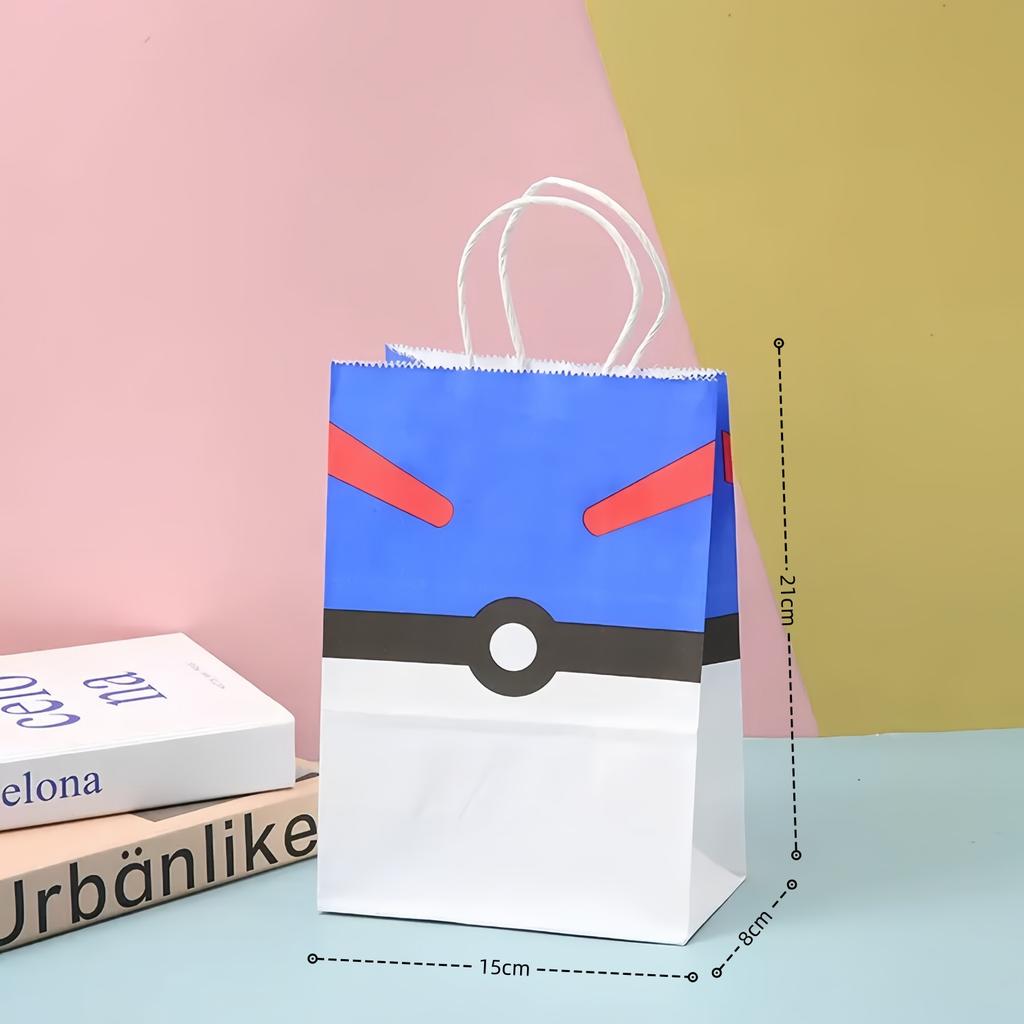 Покемон Подарочные Пакеты Украшение для Вечеринки по Случаю Дня Рождения Пикачу Конфетные Бумажные Пакеты Подарки-Сюрпризы для Детей Мальчиков Подарки Принадлежности для Вечеринки