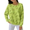 Women's Loose Comfortable Casual And Fashionable Round Neck Pattern Long Sleeved Sweatshirt
