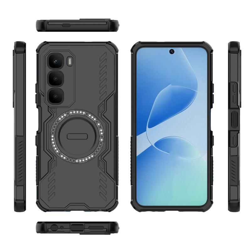 For Infinix Hot 60 Case For Infinix Hot 60 Anti-knock Magnetic Adsorption Wireless Charge Cover For Infinix Hot 60 Case 6.7 Inch