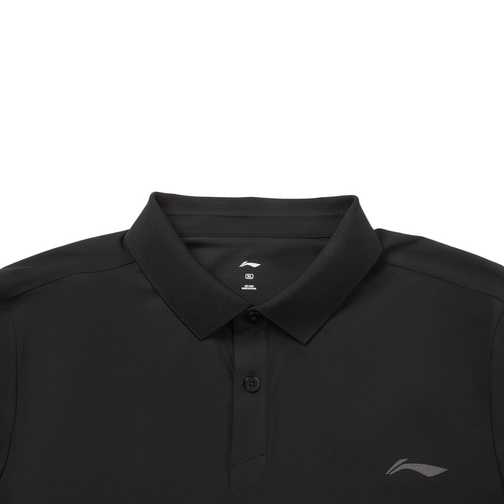 Li-Ning Мужская футболка-поло из серии Fitness с вышивкой логотипа бренда APLW347-1