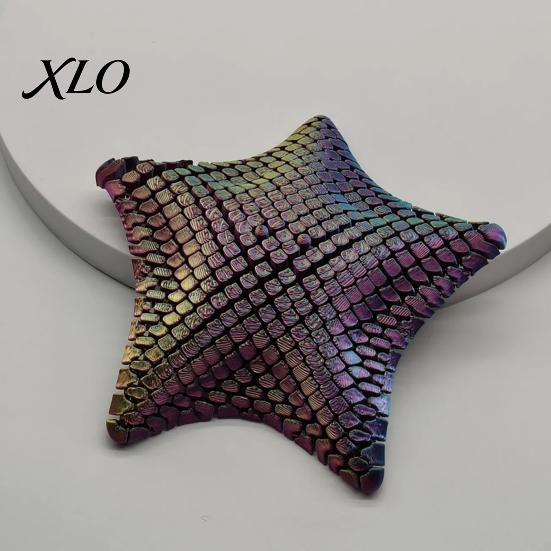 Artistic Desktop Decor 3D Printed Articulated Sea Animal Figurine, Flexible Joint Movable Ocean Bedroom Decorative Items Creature Fidget Toy,