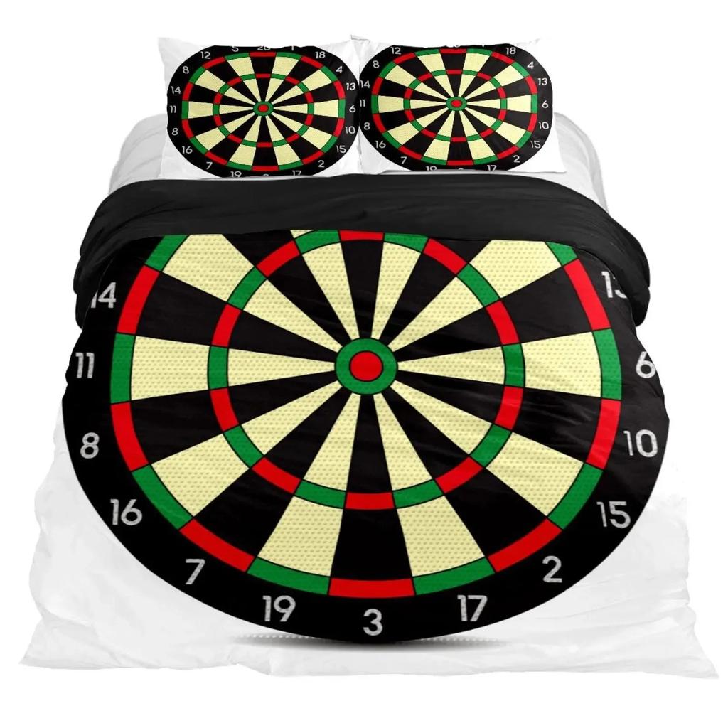 Dart Board Duvet Cover Set,Dartboard Bedding Sets Skin-Friendly Lightning And Flame Comforter Cover Set Full Queen Size