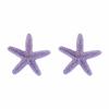 N11111 fashion starfish pendant pure rope necklace, French temperament ocean series vacation style stud earrings women