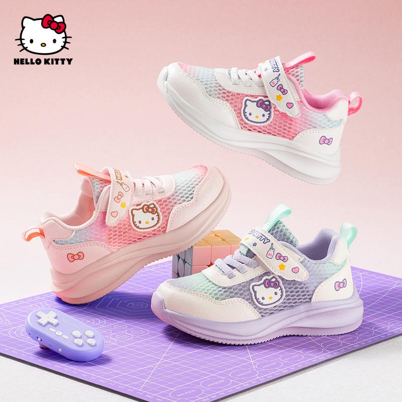 Kaiti Cat Children's Shoes Breathable Single Shoes 2026 New Summer Thick Bottom Cartoon Girls' Mesh Sports Shoes