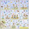 Set of 9 Sheets Easter Window Decals Removable PVC Material Day Decoration for Glass Windows