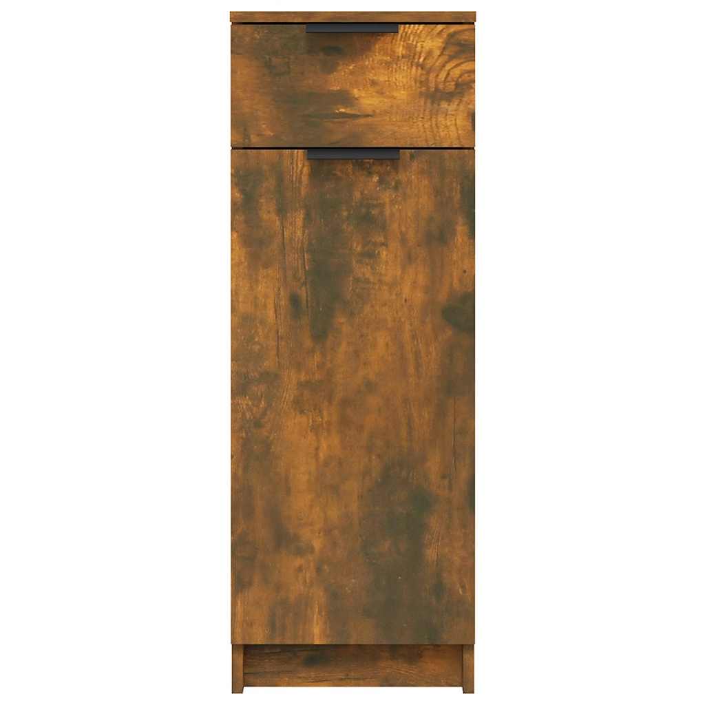 Bathroom Cabinet Smoked Oak 32 x 34 x 90 cm Particleboard