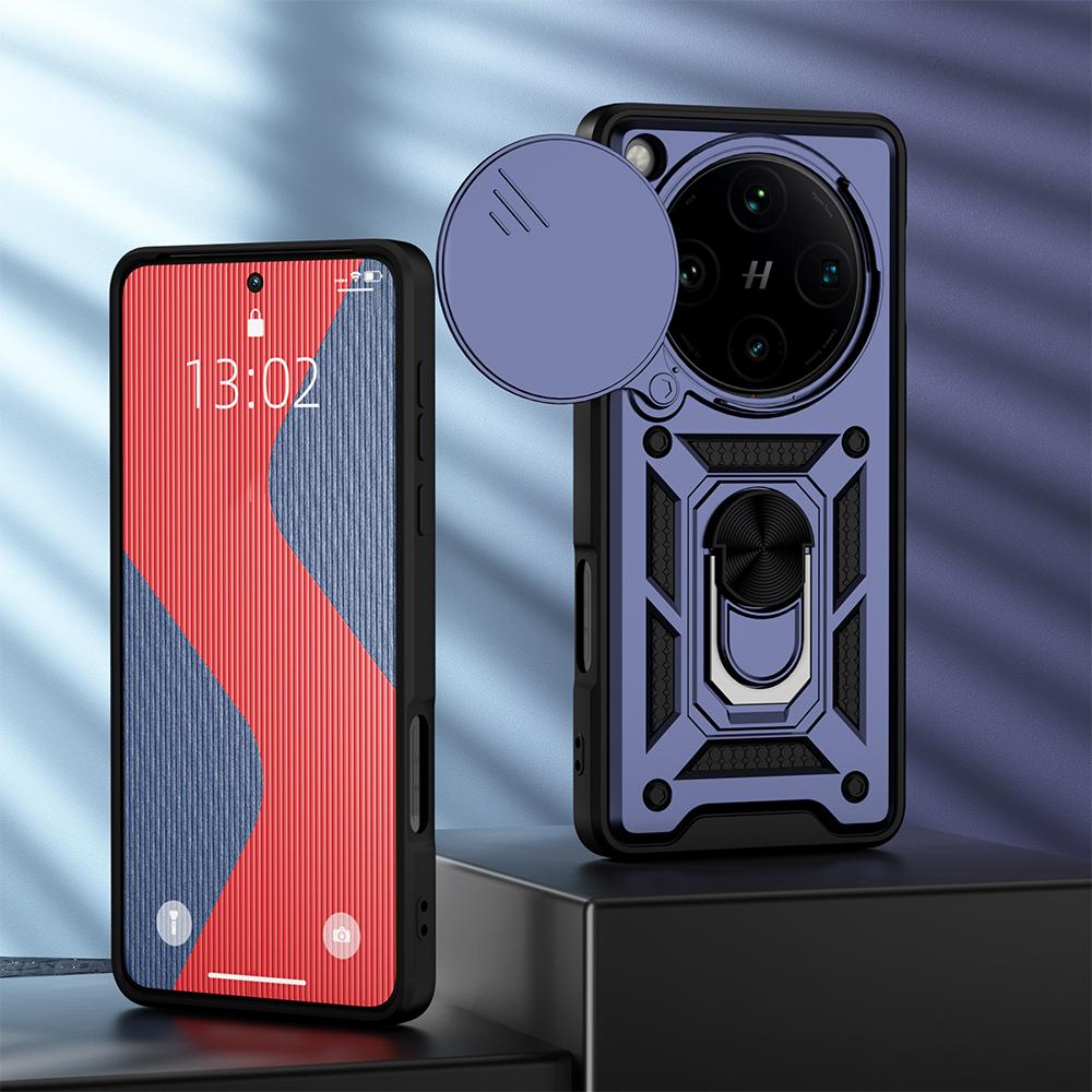 KEYSION Противоударный защитный чехол для OPPO Find X8 Pro 5G Slide Camera Защитное кольцо Подставка для телефона Задняя крышка для OPPO Find X8 Pro